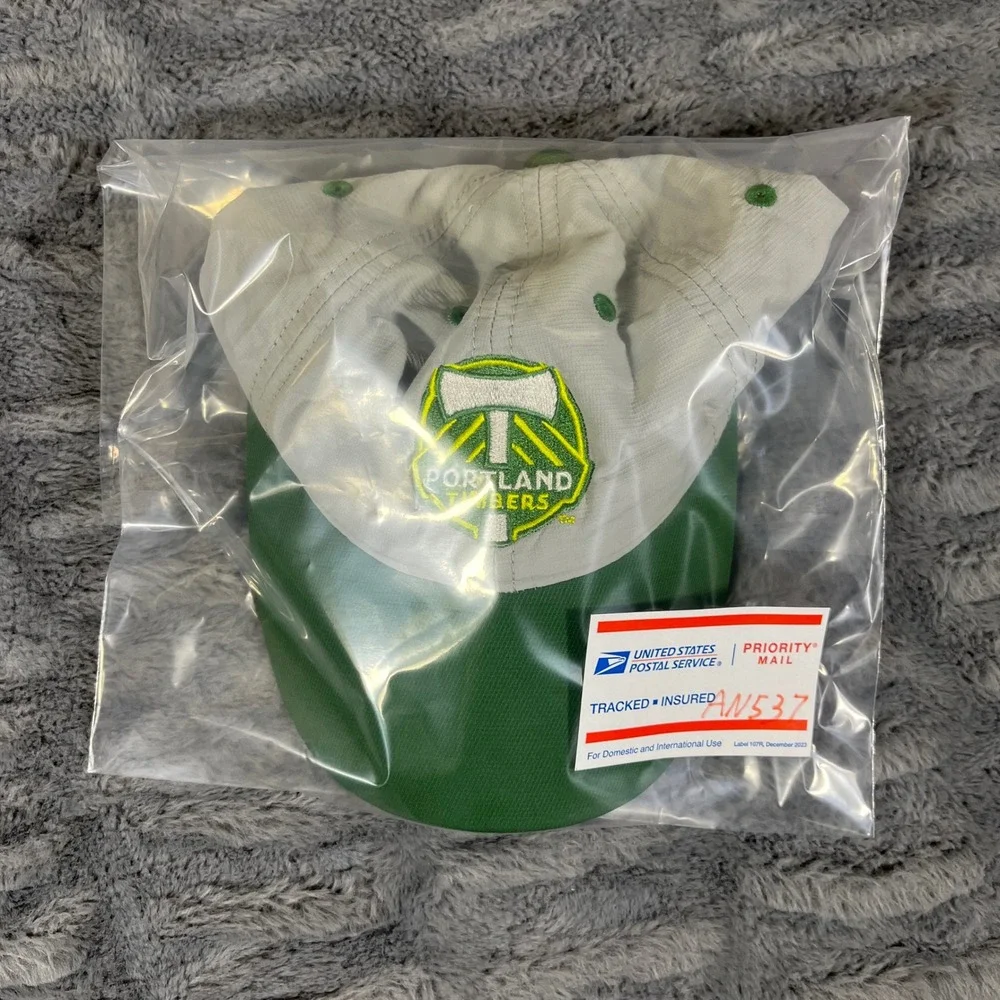 Adidas Portland Timbers MLS Gray Green Climalite Strapback Hat OSFM AN537